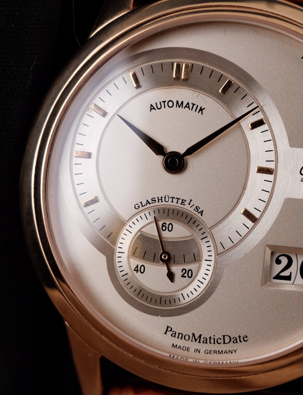 Glashütte PanoMaticDate 9001010104 Box + og. Papiere 18K Rose Gold, First Buyer's Invoice, German Delivered, Glashütte Service 2023