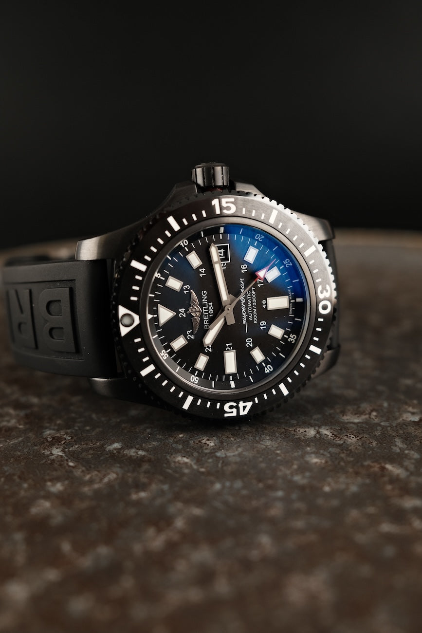 Breitling Superocean 44 M1739313/BE92 Box + og. Papiere Special Black Diver Strap, LC DE, Serviced