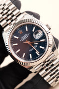 Bild in Galerie-Betrachter laden, Rolex Datejust 41 126334  Box + og. Papiere Blue Stick Dial New Stickered 2024
