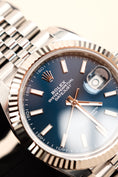 Bild in Galerie-Betrachter laden, Rolex Datejust 41 126334  Box + og. Papiere Blue Stick Dial New Stickered 2024
