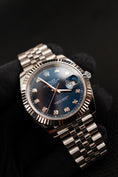 Bild in Galerie-Betrachter laden, Rolex Datejust 41 126334 Box + og. Papiere Blue Diamond Dial, First Buyer's Invoice, LC100
