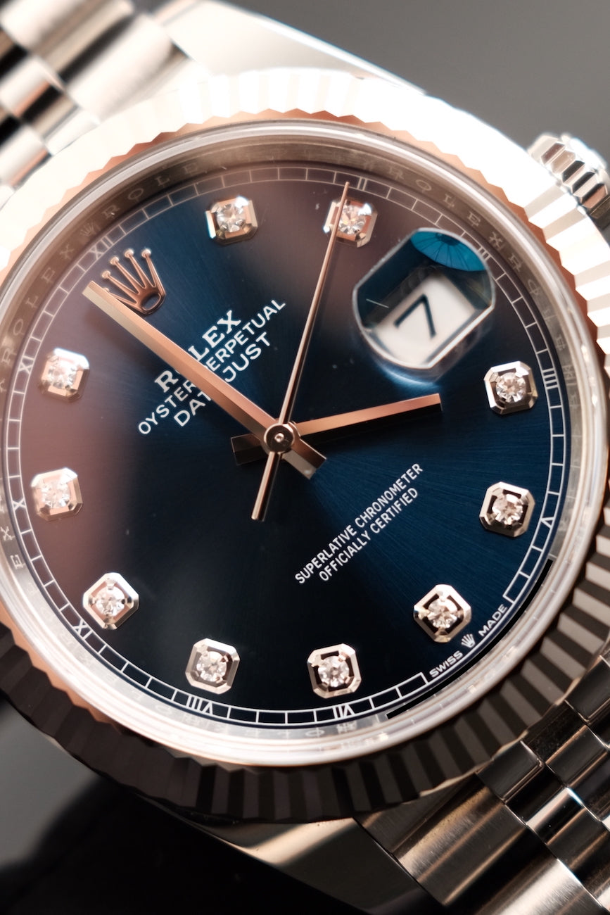 Rolex Datejust 41 126334 Box + og. Papiere Blue Diamond Dial, First Buyer's Invoice, LC100