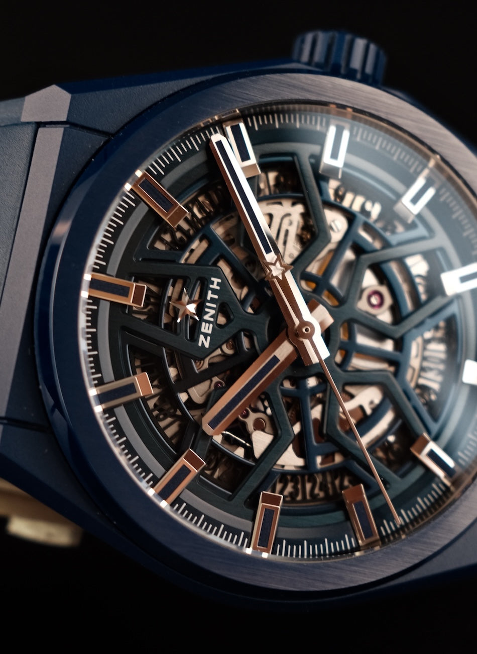 Zenith Defy Skeleton 499003670 Box + og. Papiere Blue Ceramic