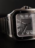 Cargar la imagen en la vista de la galería, Cartier Santos Graues Zifferblatt Large WSSA0037 Box + og. Papiere 99% Neu
