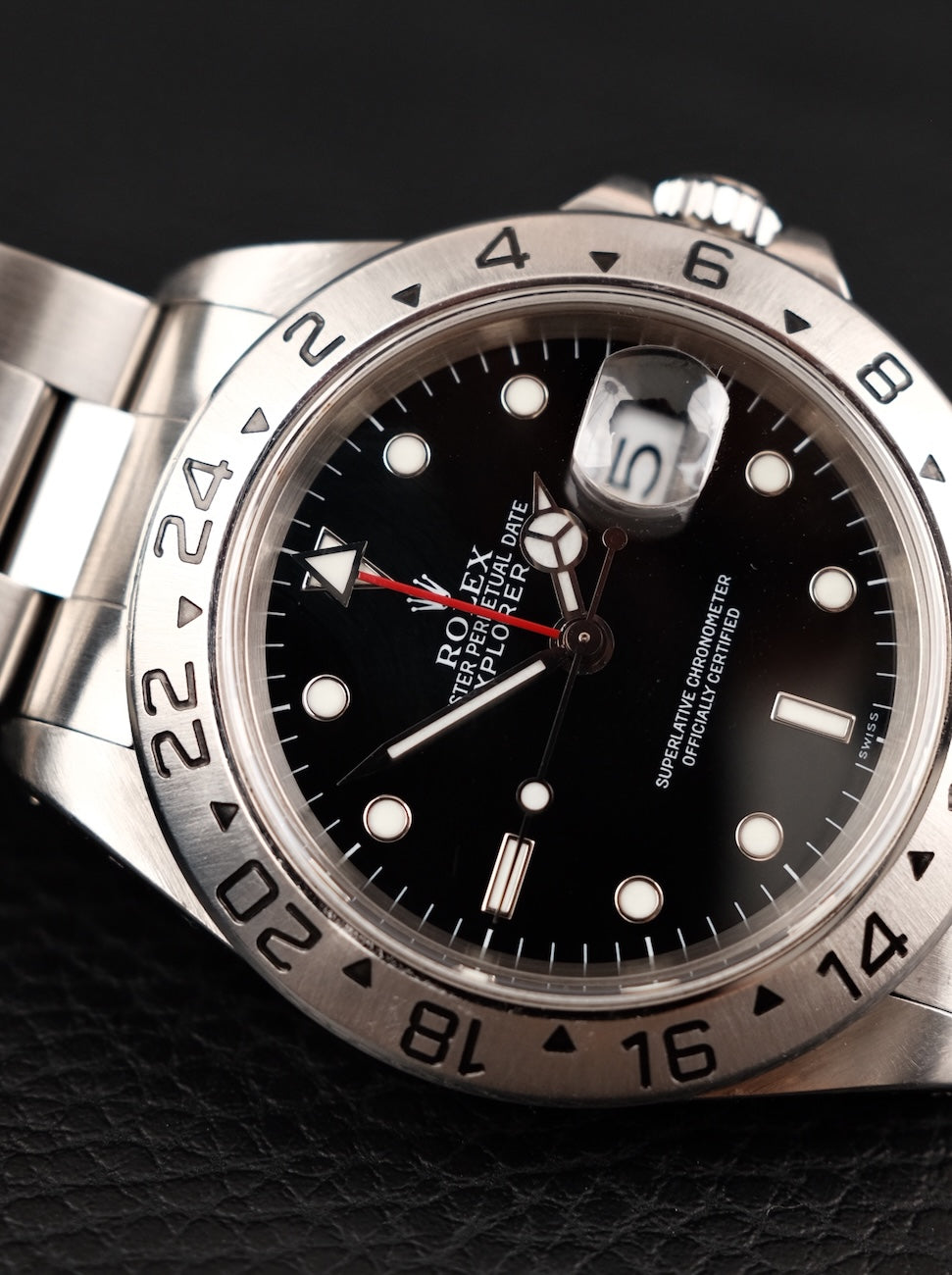 Rolex Explorer II 16570 Box + og. Papiere Black Dial, Serviced, A-Series