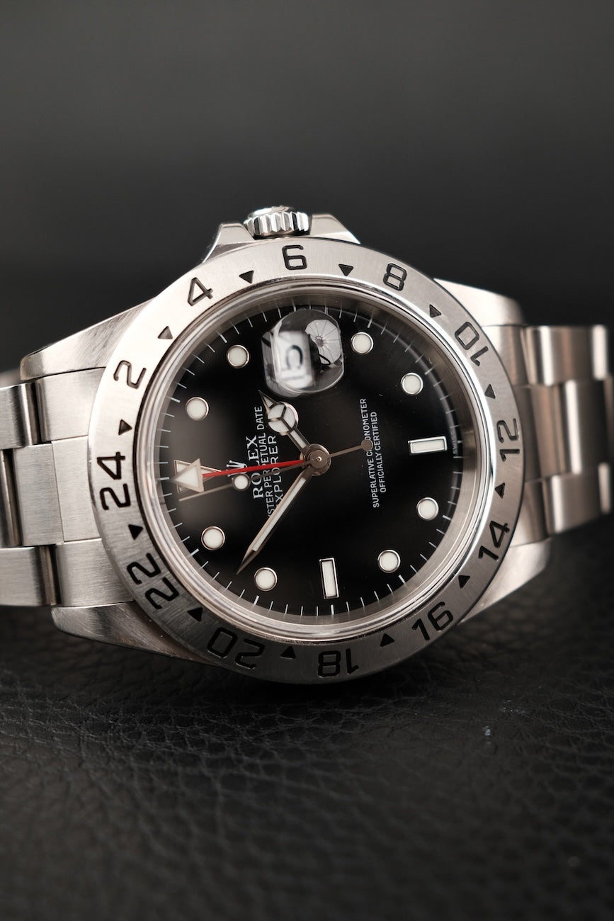 Rolex Explorer II 16570 Box + og. Papiere Black Dial, Serviced, A-Series