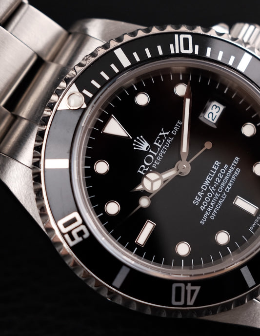 Rolex Sea-Dweller 4000, LC100 16600 Box + og. Papiere