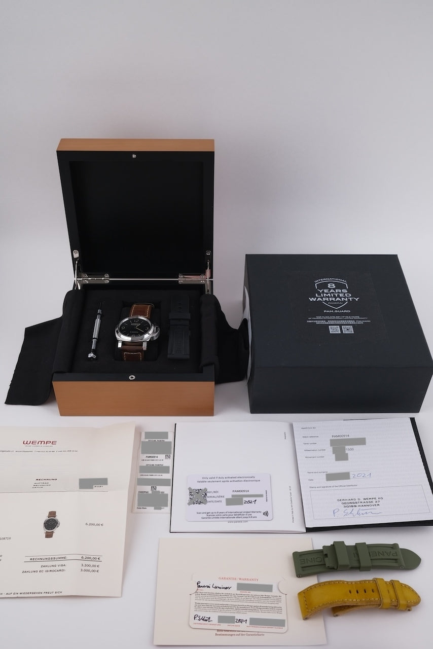 Panerai Luminor Base 8 Giorni PAM00914 - Papers and documentation