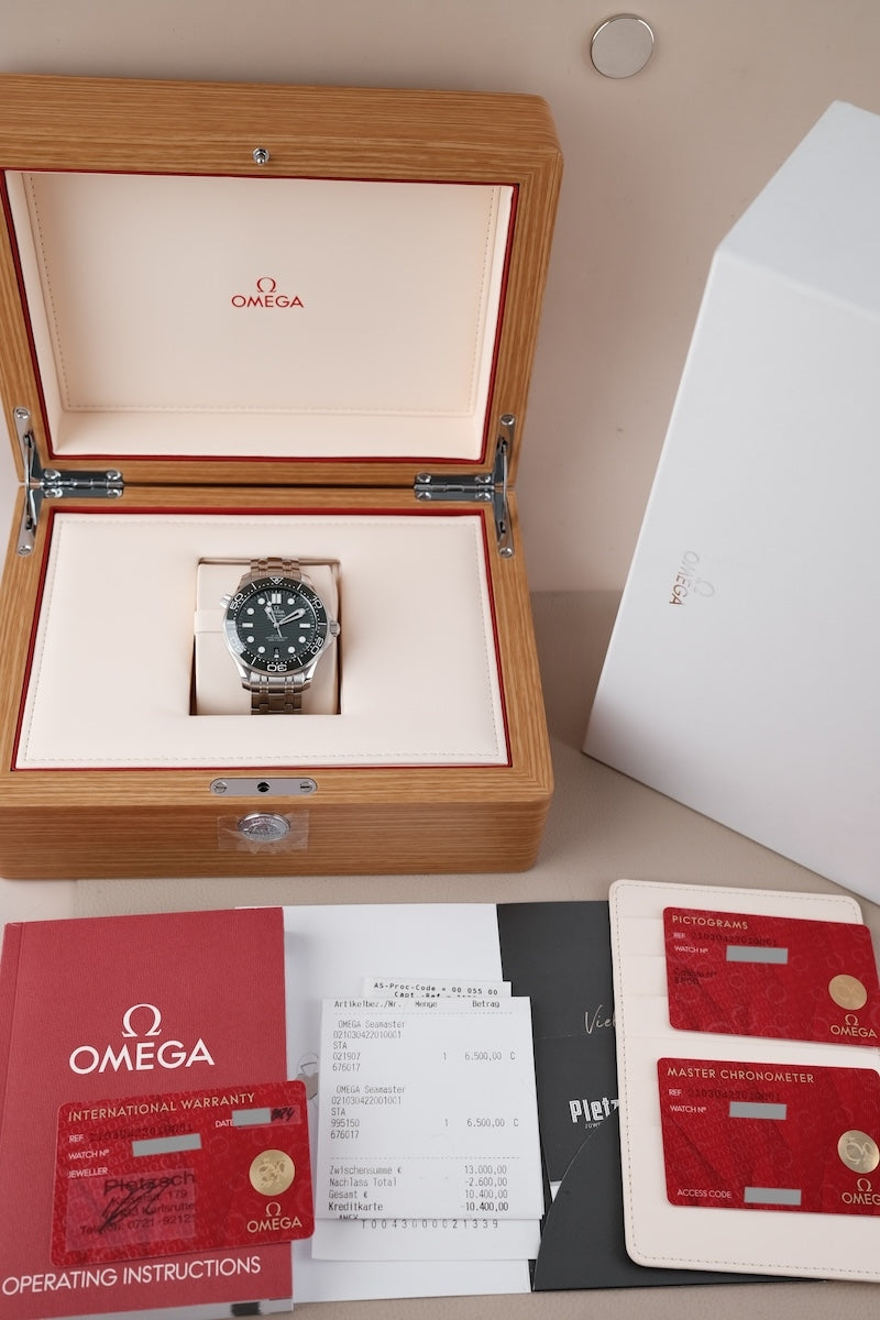 Omega Seamaster Diver 300 M 21030422010001 - Papiere und oder Lieferumfang