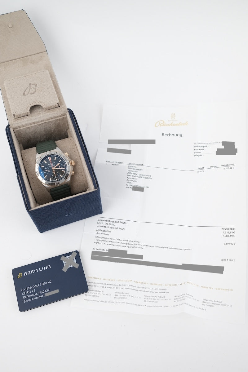 Breitling Chronomat B01 42 UB0134131L1S1 - Papiere und oder Lieferumfang