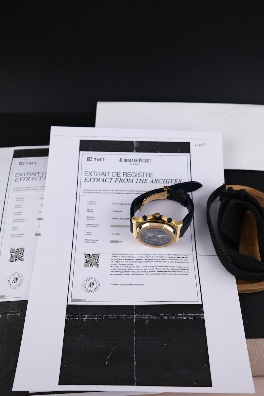 Audemars Piguet Royal Oak Offshore Chronograph 25770BA - Papiere und oder Lieferumfang
