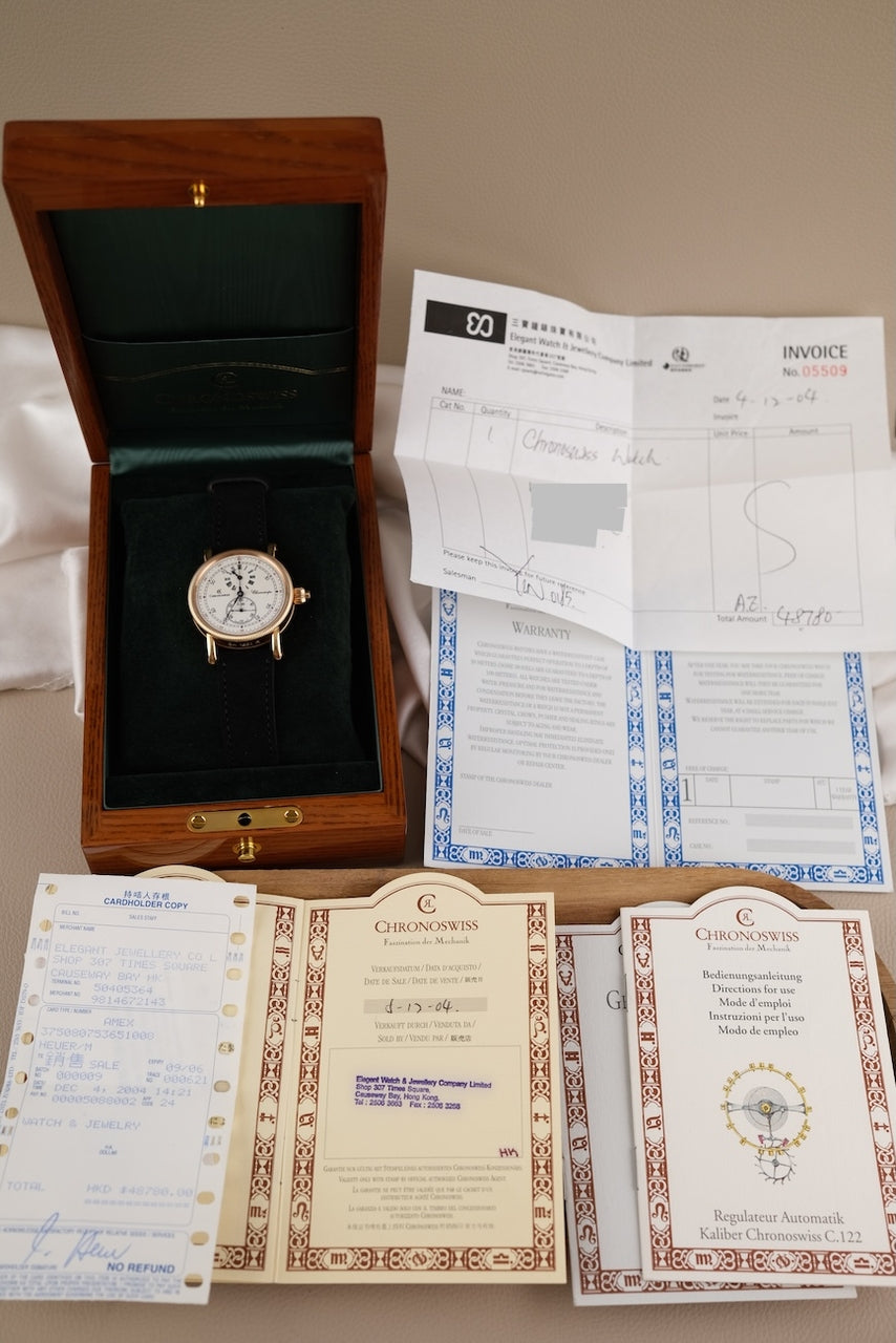 Chronoswiss Chronoscope CH 1521 R - Papiere und oder Lieferumfang