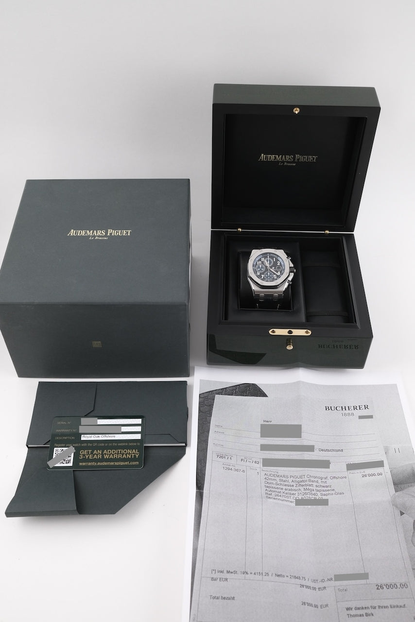 Audemars Piguet Royal Oak Offshore Chronograph 26470ST.OO.A028CR.01 - Papers and documentation