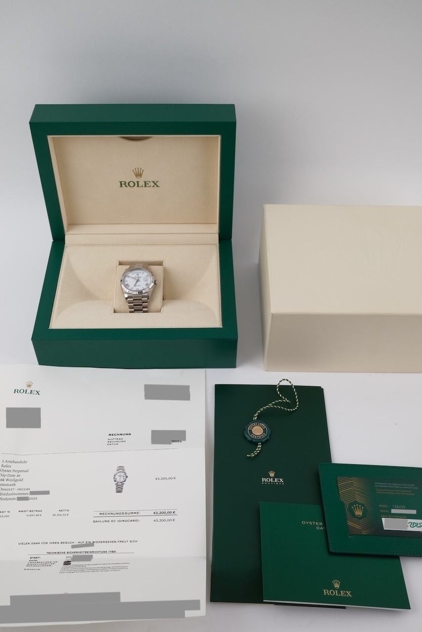 Rolex Day-Date 36 128239 - Papiere und oder Lieferumfang