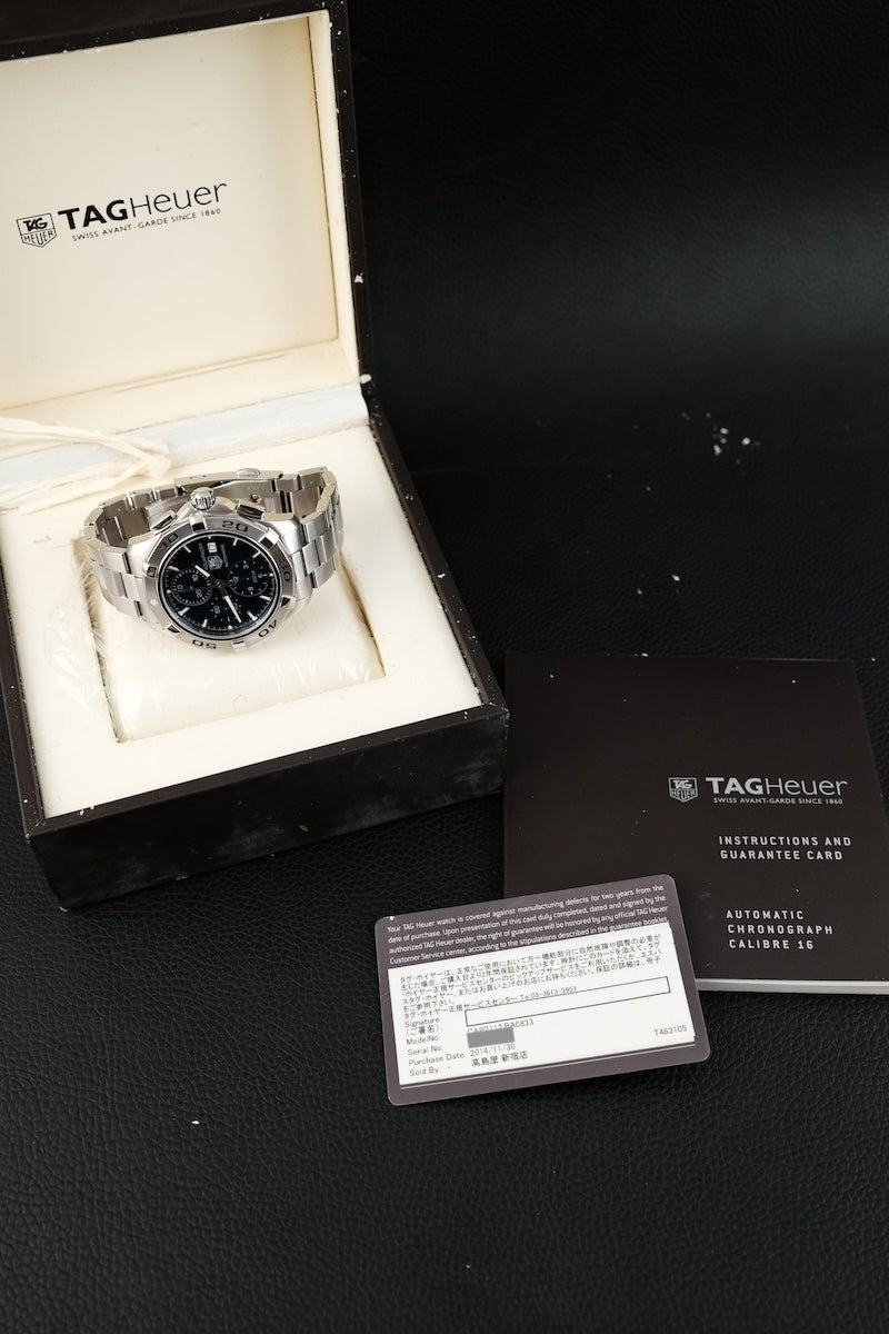 Tag Heuer Aquaracer Chronograph CAP2112BA0833 - Papiere und oder Lieferumfang