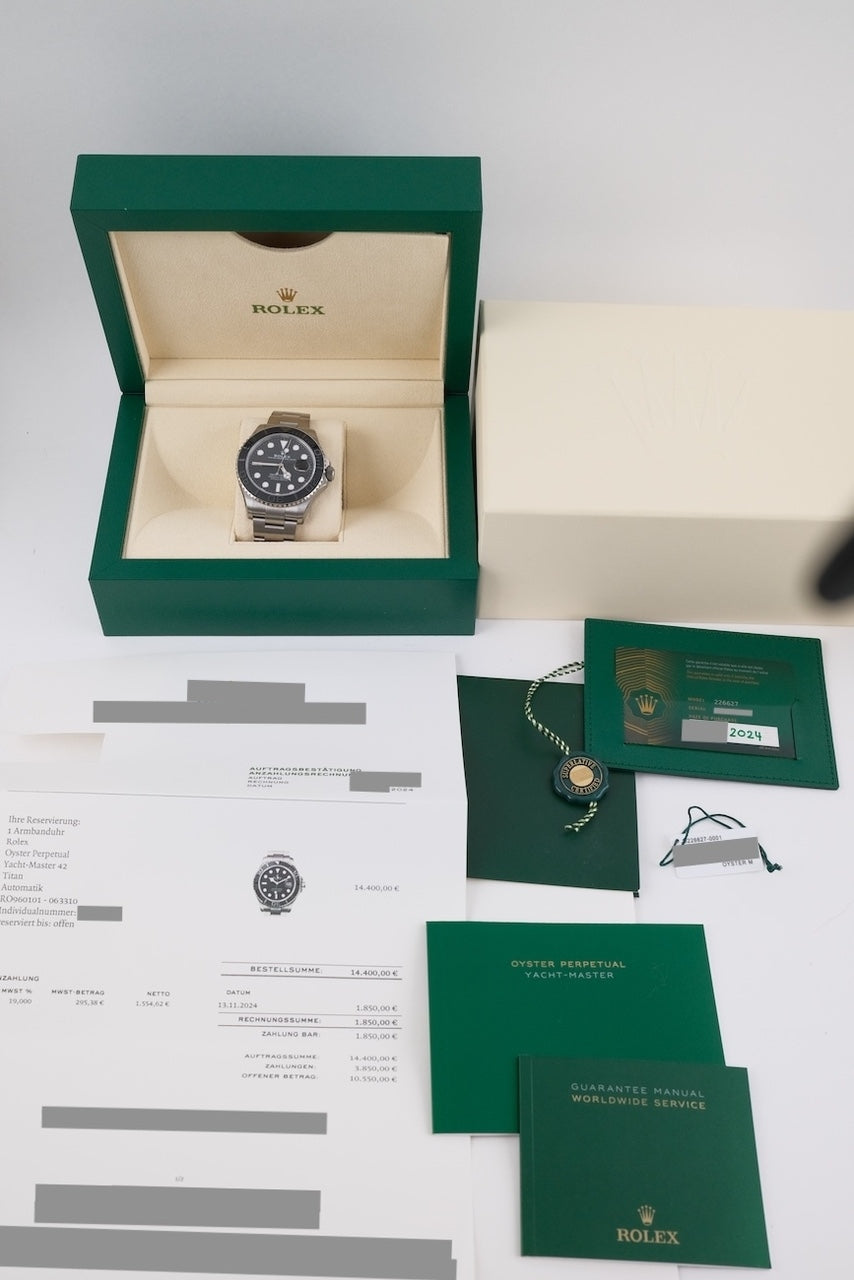 Rolex Yacht-Master 42 226627 - Papiere und oder Lieferumfang