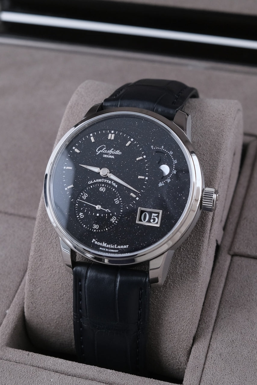 Glashütte PanoMaticLunar Aventurin Platinum 19214010361 - Detailansicht 2