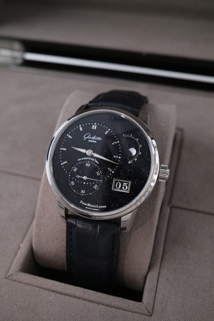 Glashütte PanoMaticLunar Aventurin Platinum 19214010361 - Detailansicht 1