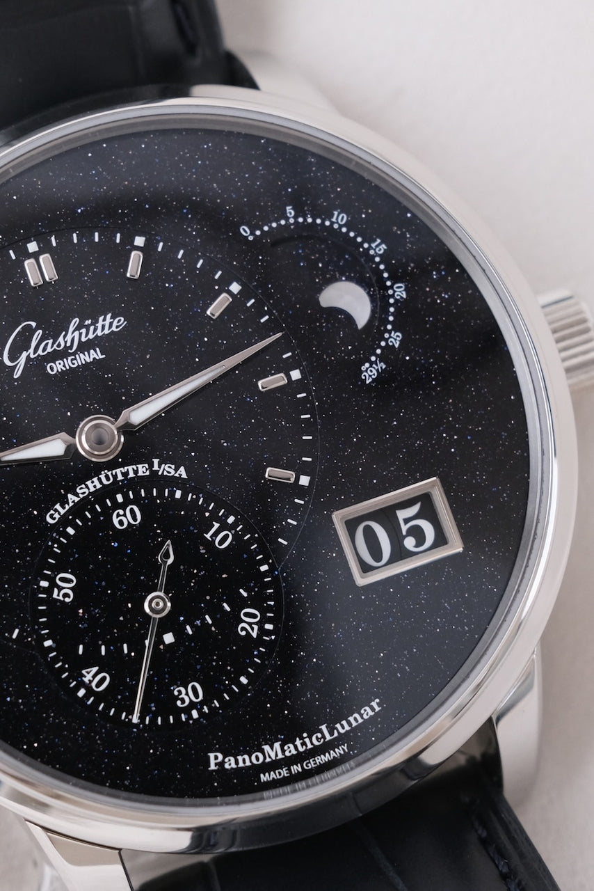Glashütte PanoMaticLunar Aventurin Platinum 19214010361 - Detailansicht 5