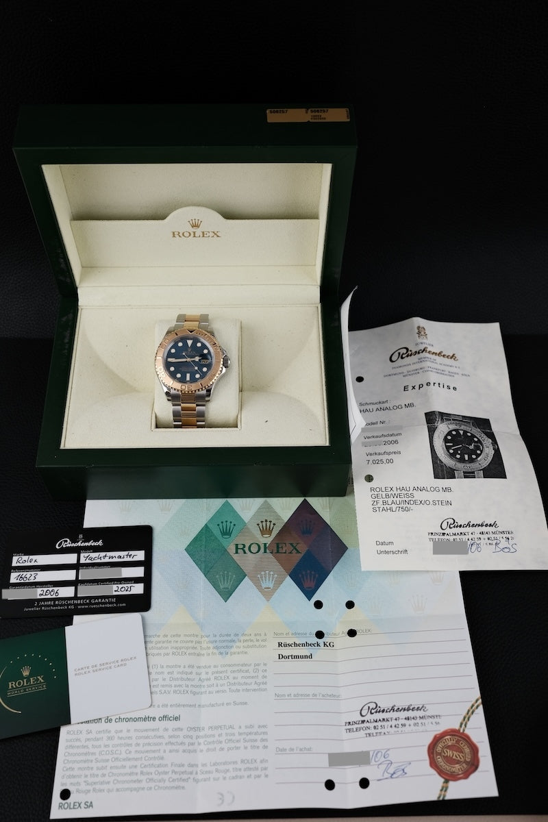 Rolex Yachtmaster 16623 - Papers and documentation