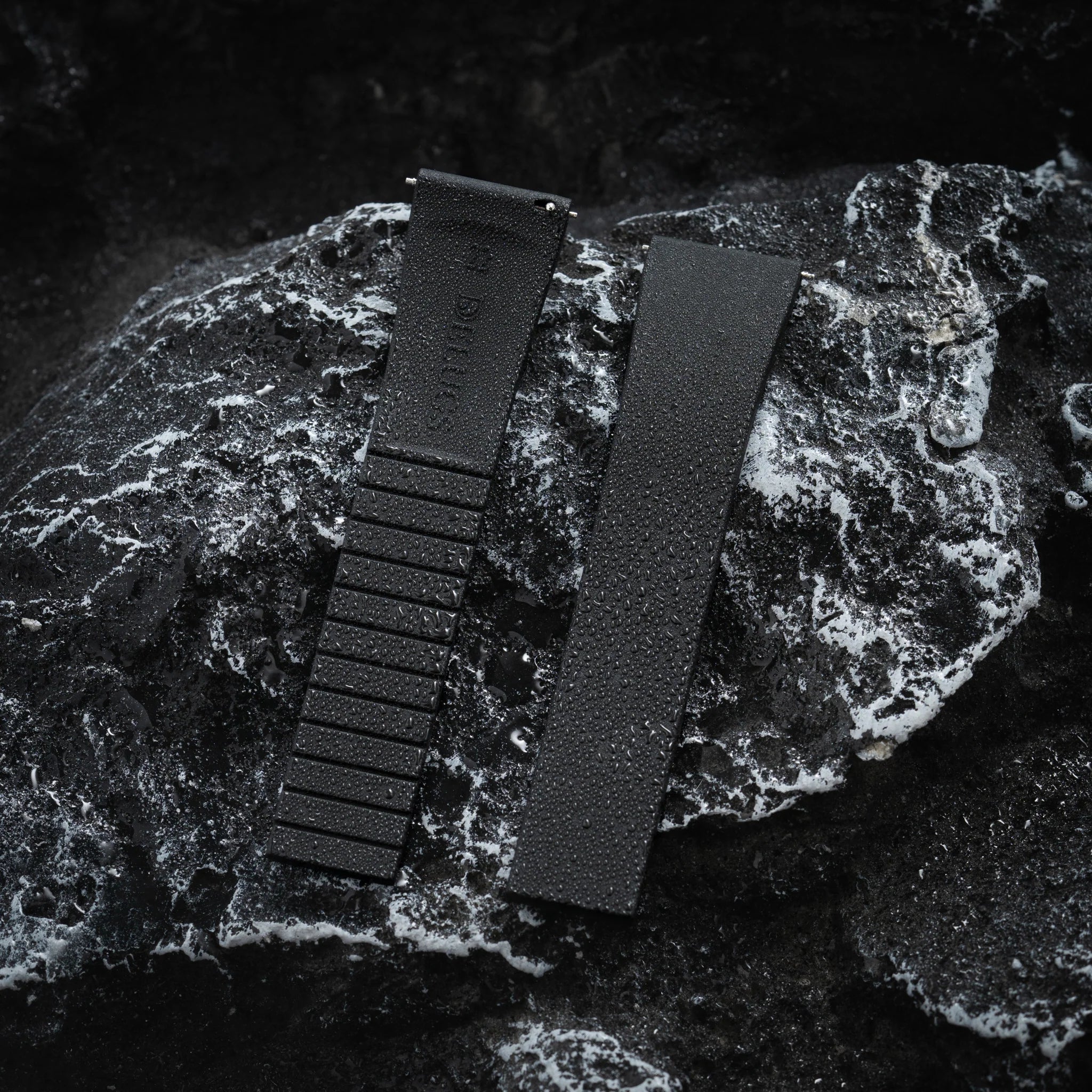 Black Rubber CTS Strap Uhrenarmband Kautschuk Schwarz Schnellwechselsystem DELUGS