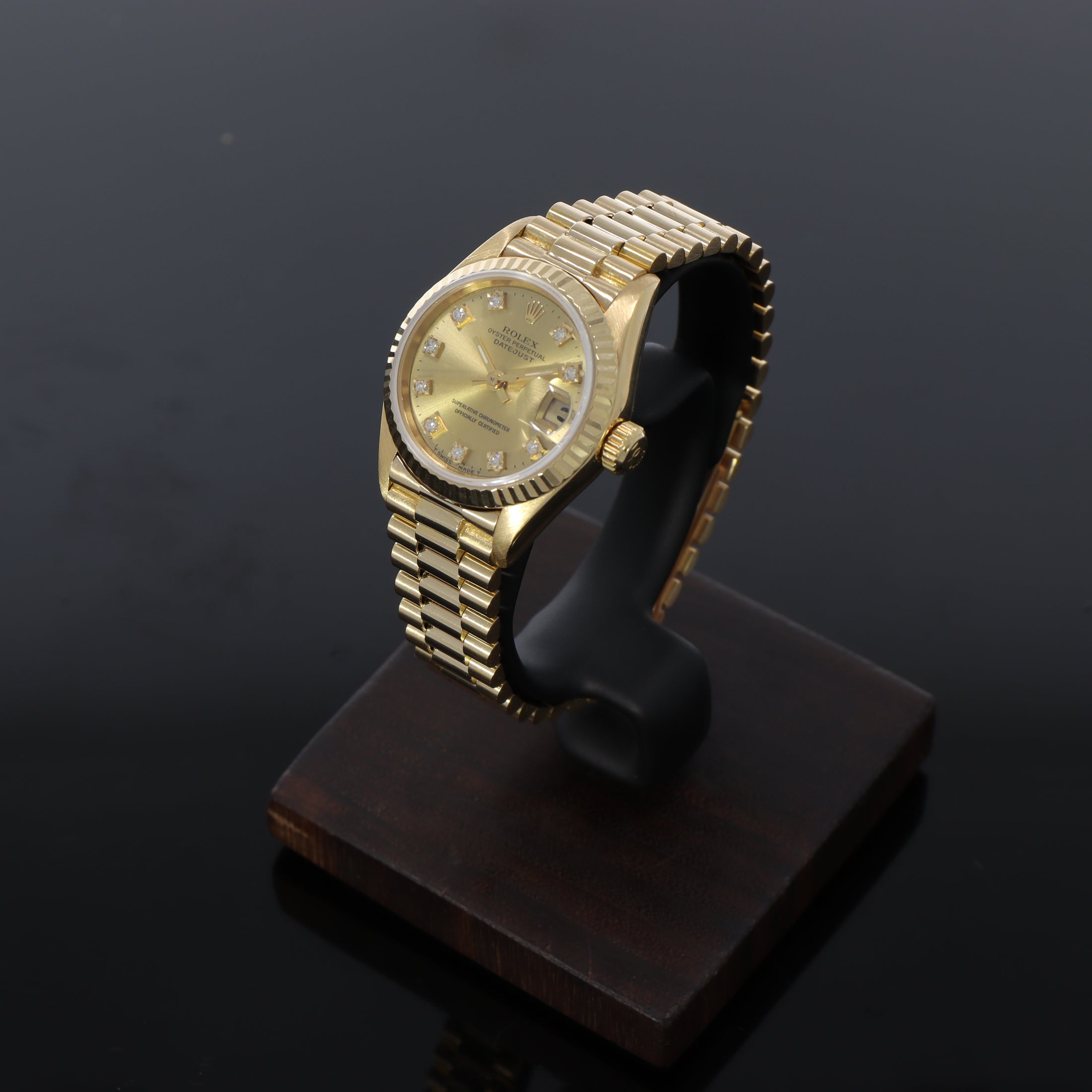Rolex Lady-Datejust Champagne Diamond Dial 26mm 69178  Box + og. Papiere