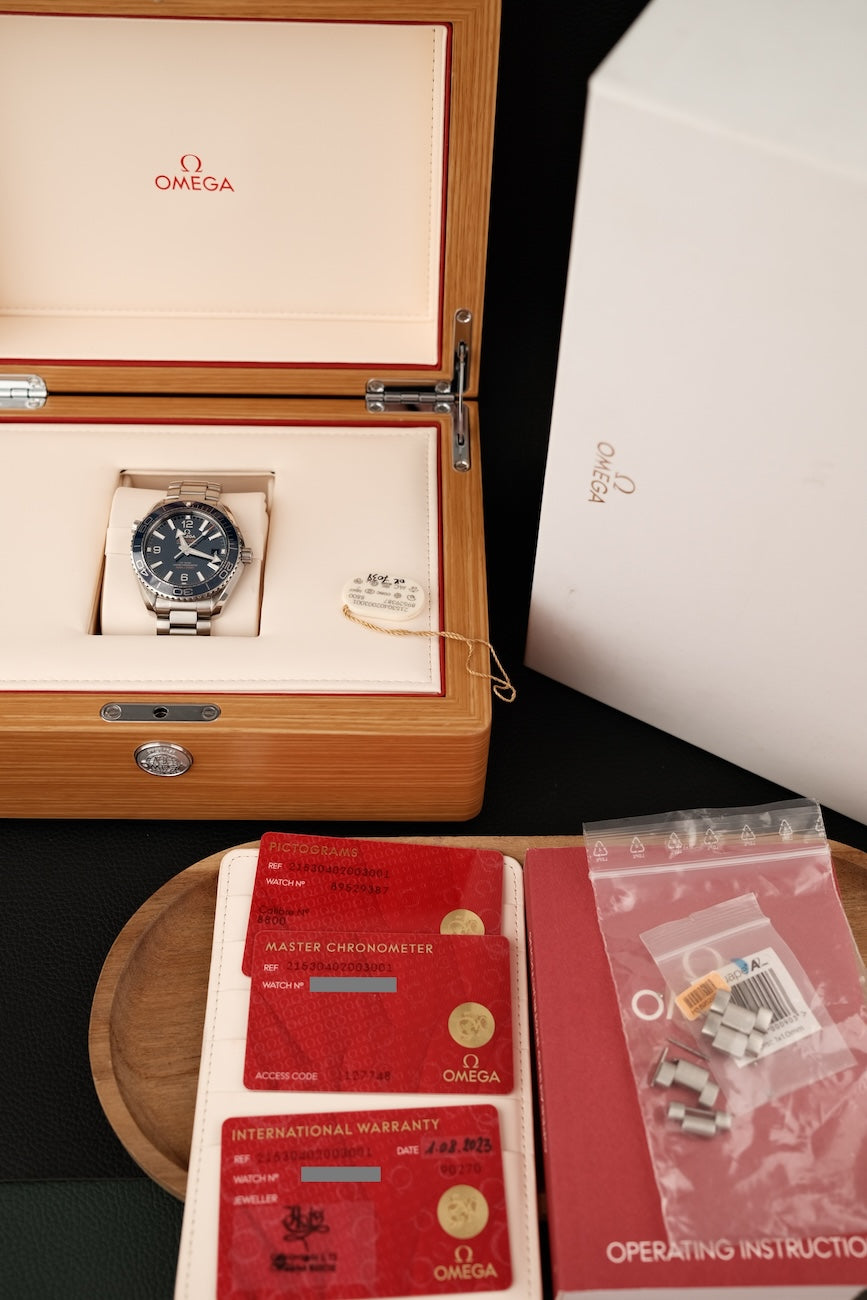 Omega Seamaster Planet Ocean 600M 21530402003001 Box + og. Papiere 39,5mm, SERVICED