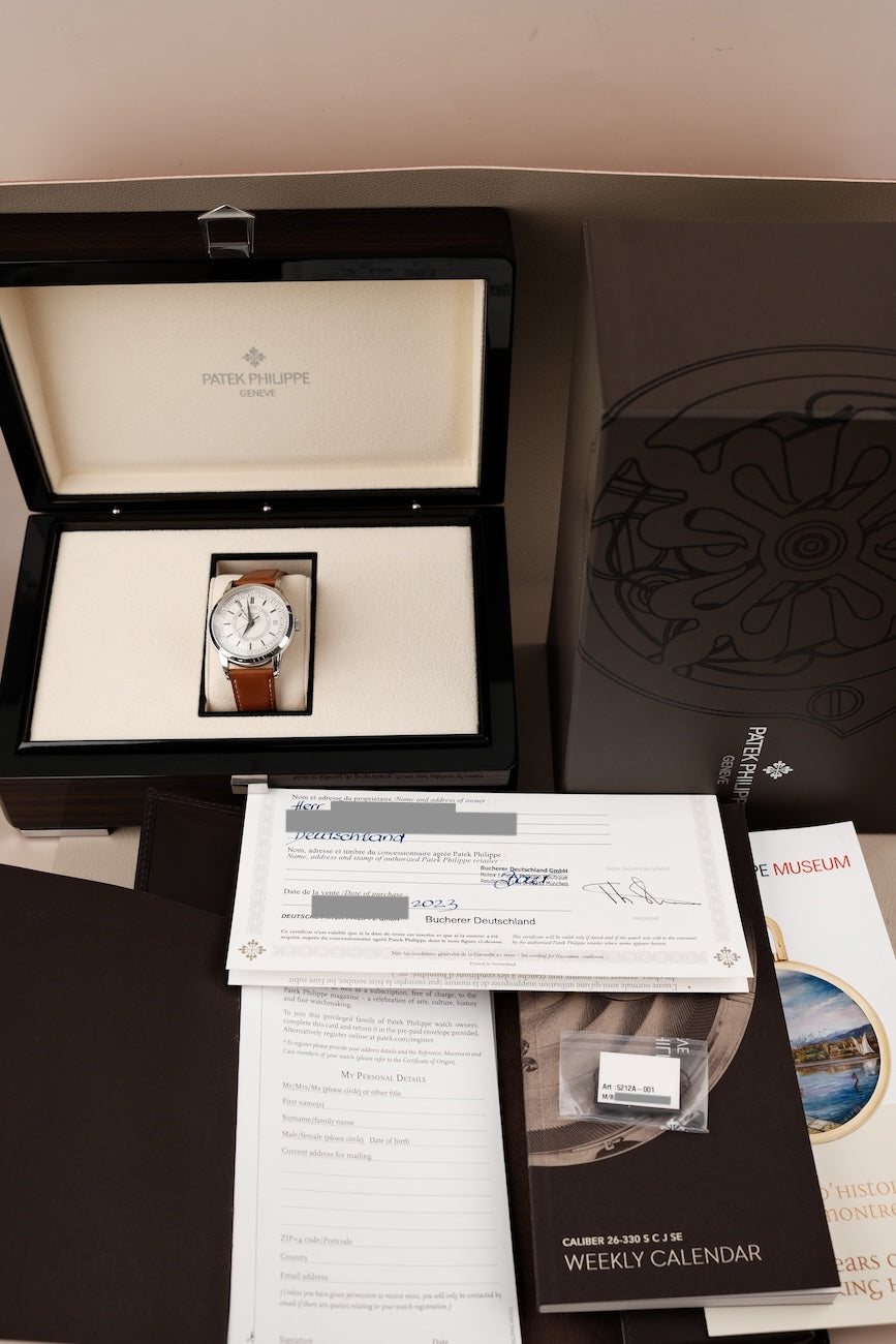 Patek Philippe Calatrava 5212A-001 Box + og. Papiere Weekly Calendar, 40mm, NEW, German Delivered