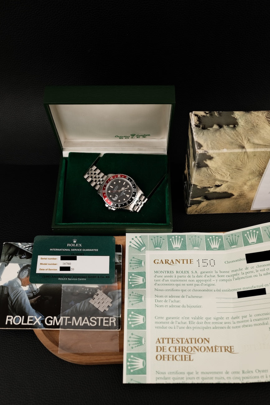 Rolex GMT-Master II 16760 Box + og. Papiere "Fat Lady" Jubilee