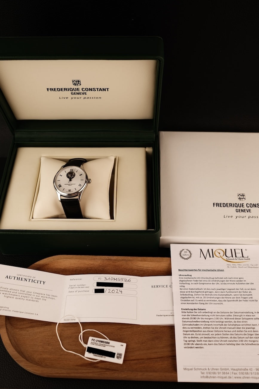 Frederique Constant Slimline Classic Heart Beat FC-310MS5B6 Box + og. Papiere