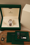 Load image into Gallery viewer, Rolex Datejust 36 Rose Steel 126231 Box + og. Papiere Silver Motif Dial
