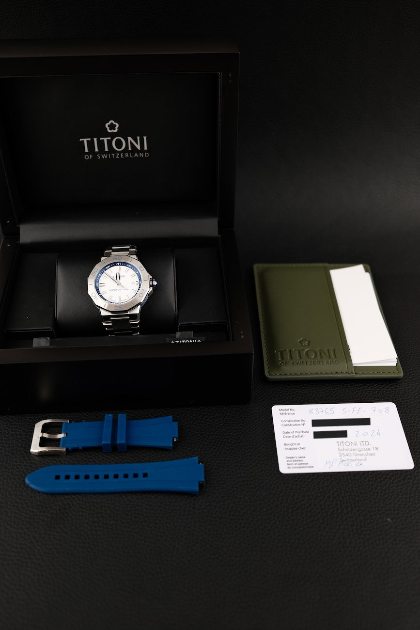 Titoni  Impetus Ceram Tech Automatik 83765 S-FF-708 Box + og. Papiere