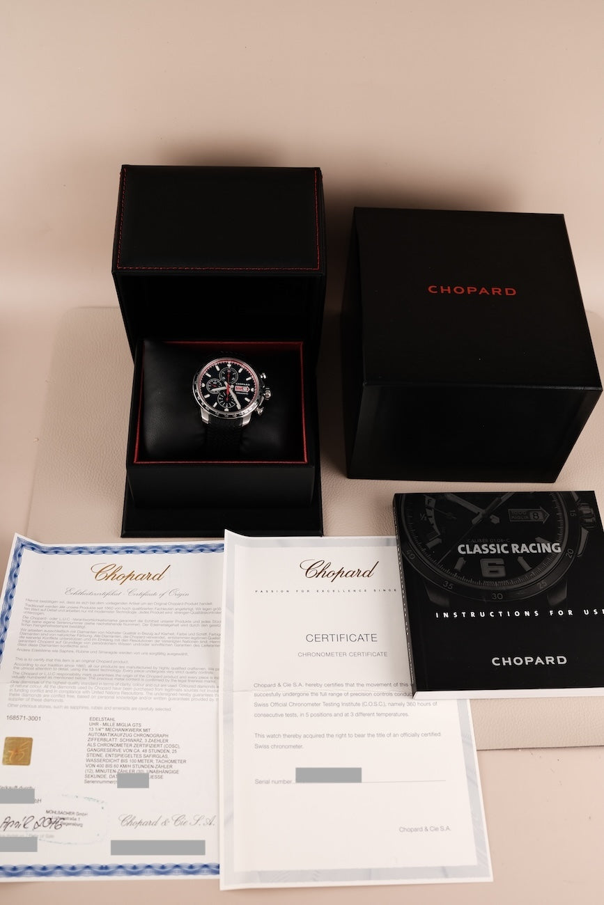 Chopard Mille Miglia GTS Chronograph 168571-3001 Box + og. Papiere