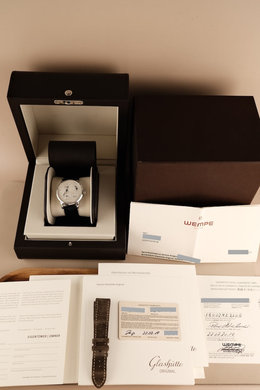 Glashütte PanoMaticLunar 19002423205 Box + og. Papiere LC DE