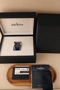 Carica l'immagine nel visualizzatore della galleria, Zenith Defy Skeleton 499003670 Box + og. Papiere Blue Ceramic
