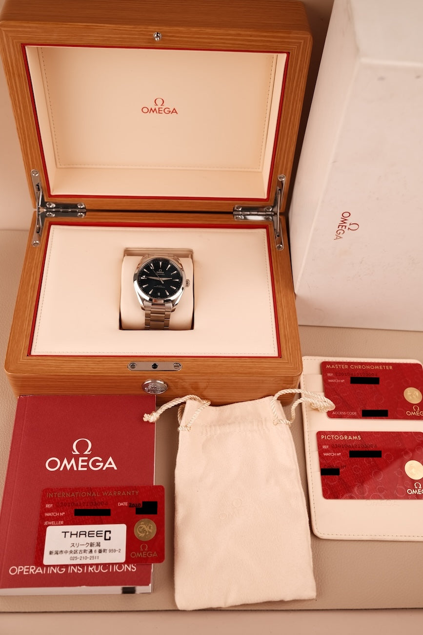 Omega Seamaster Aqua Terra 22010412103004 Box + og. Papiere Blue Dial 150m 41mm