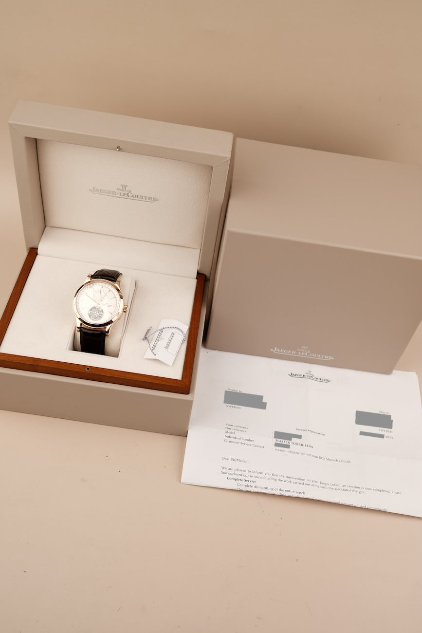 Jaeger-LeCoultre Master Tourbillon Q1562421 Box + Service Papers, Dualtime