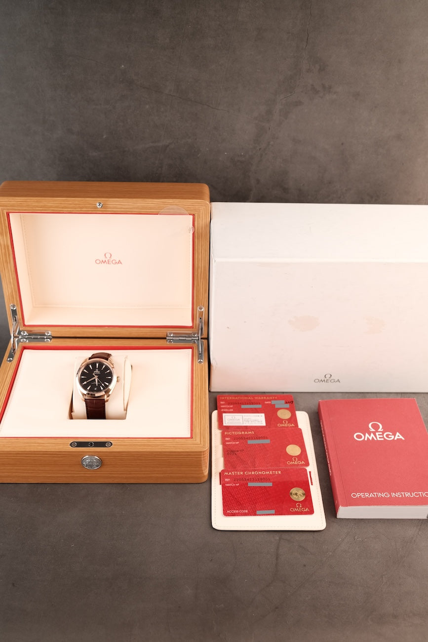 Omega Seamaster Aqua Terra 22053412113001 Box + og. Papiere Rosegold