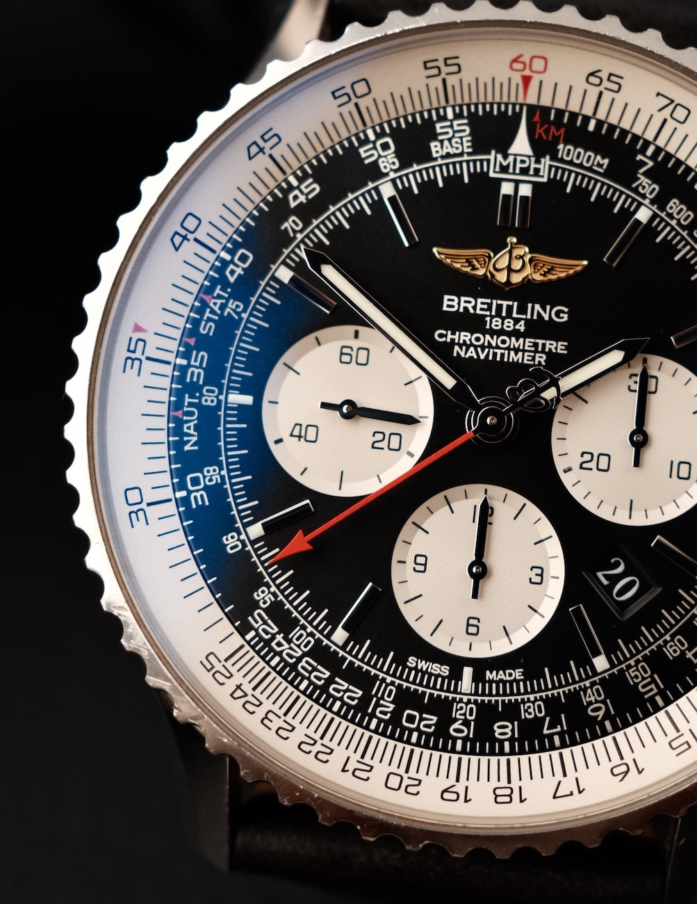 Breitling Navitimer 01 46 AB012721/BD09 Box + og. Papiere Black Dial, First Buyer's Invoice, German Delivered