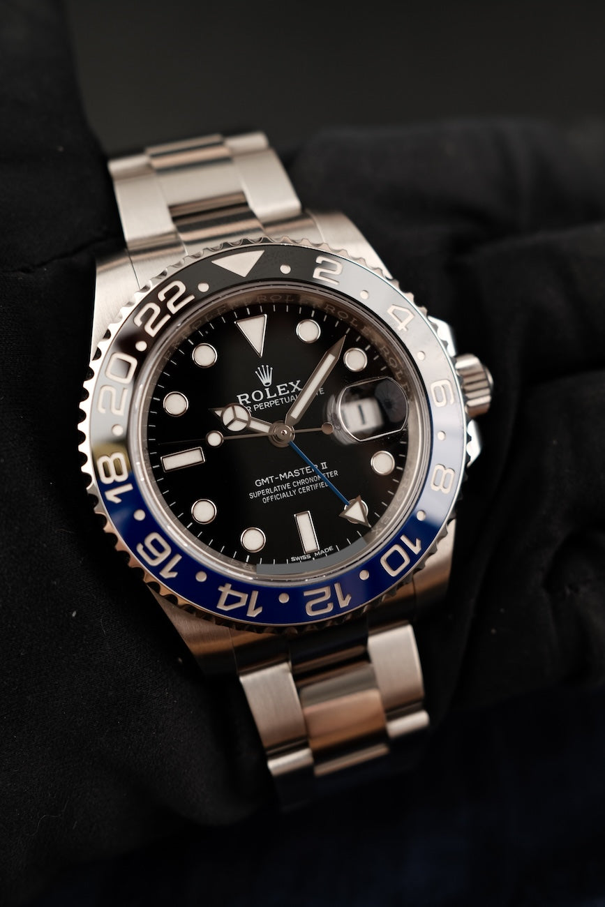 Rolex GMT-Master II "Batman" 116710BLNR Box + og. Papiere LC 100 German Delivered