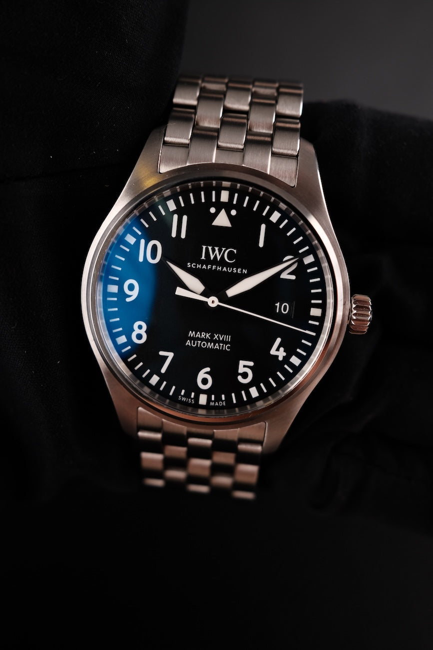 IWC Fliegeruhr Mark IW327011 Box + og. Papiere Pilot Watch Mark XVIII + IWC Leather Strap