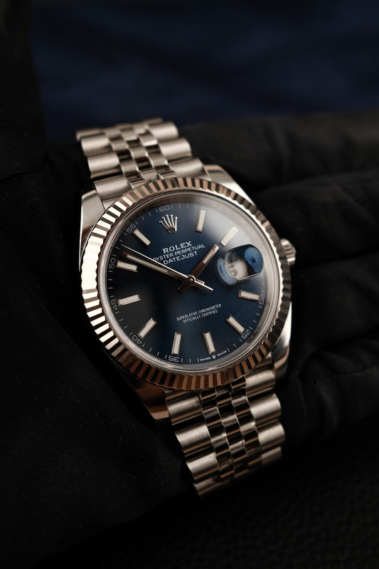 Rolex Datejust 41 126334 Box + og. Papiere Blue Stick Dial, Rolex Service 2024