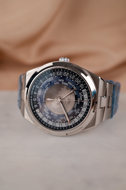 Vacheron Constantin Overseas World Time Blue 7700V110AB172 Box + og. Papiere NEW Bracelet