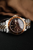 Bild in Galerie-Betrachter laden, Rolex GMT-Master Rootbeer 16753 Box Nipple Tritium Dial Tiger Eye Jubilee
