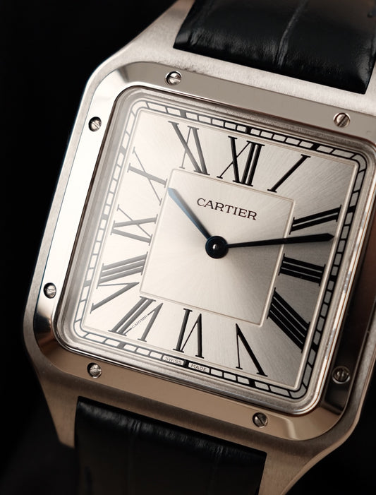 Cartier Santos Dumont WSSA0032 Box + og. Papiere Steel