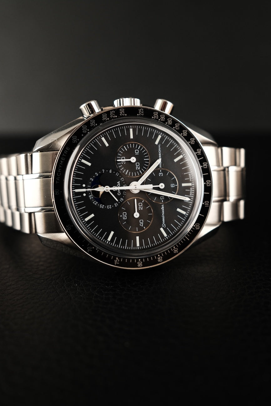 Omega Speedmaster Professional Moonwatch Moonphase 357650 Box + og. Papiere LC DE