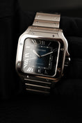 Load image into Gallery viewer, Cartier Santos de Cartier WSSA0030 Box + og. Papiere Blue Dial, LC DE, First Buyer's Invoice
