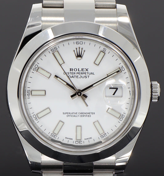 Rolex Datejust II 116300 white line indices with papers TOP