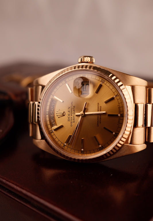 Rolex Day-Date 36 Champagne Dial 18038 Box + Papiere TOP ZUSTAND